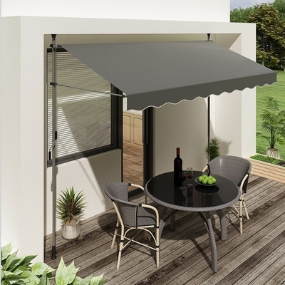 อลูมิเนียมกราฟมือ ถอดถอน Patio Awning สําหรับระเบียง ความสูงและมุมปรับ