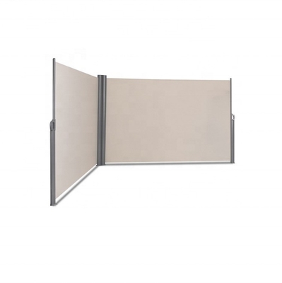 160 * 600cm Double Retractable Vertical Wind Screen Privacy Divider พร้อมกรอบอลูมิเนียม
