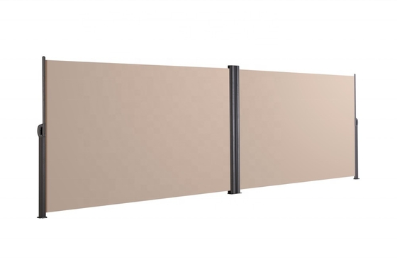 160 * 600cm Double Retractable Vertical Wind Screen Privacy Divider พร้อมกรอบอลูมิเนียม