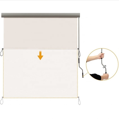 การใช้งานด้วยมือ โครงกรอบอลูมิเนียม Outdoor Vertical Awnings for Window Balcony Sunscreen