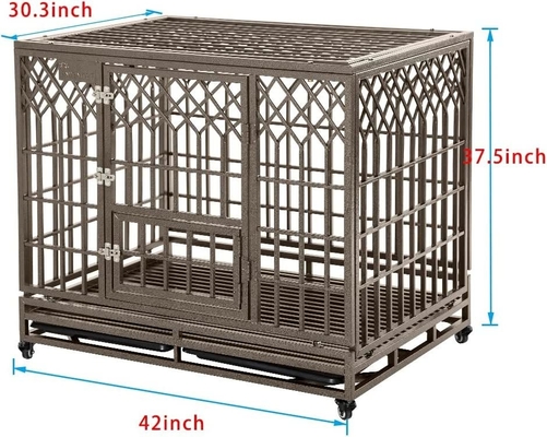 สไตล์โมเดิร์น สุนัขเลี้ยงกรง หนักงานเหล็กสุนัข Kennel สําหรับขนาดกลางถึงขนาดใหญ่
