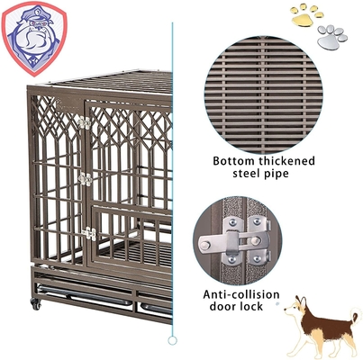 สไตล์โมเดิร์น สุนัขเลี้ยงกรง หนักงานเหล็กสุนัข Kennel สําหรับขนาดกลางถึงขนาดใหญ่