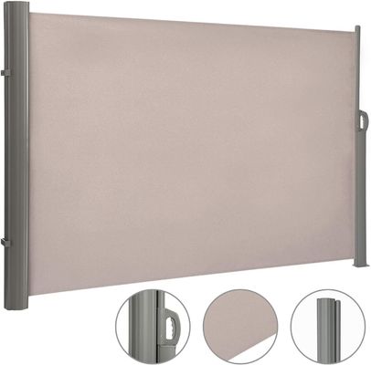 ความสูง 160 ซม สกรีนระเบียงถอดได้ กรอบสีเทา 63x118 นิ้ว สกรีนความเป็นส่วนตัวสําหรับสวน